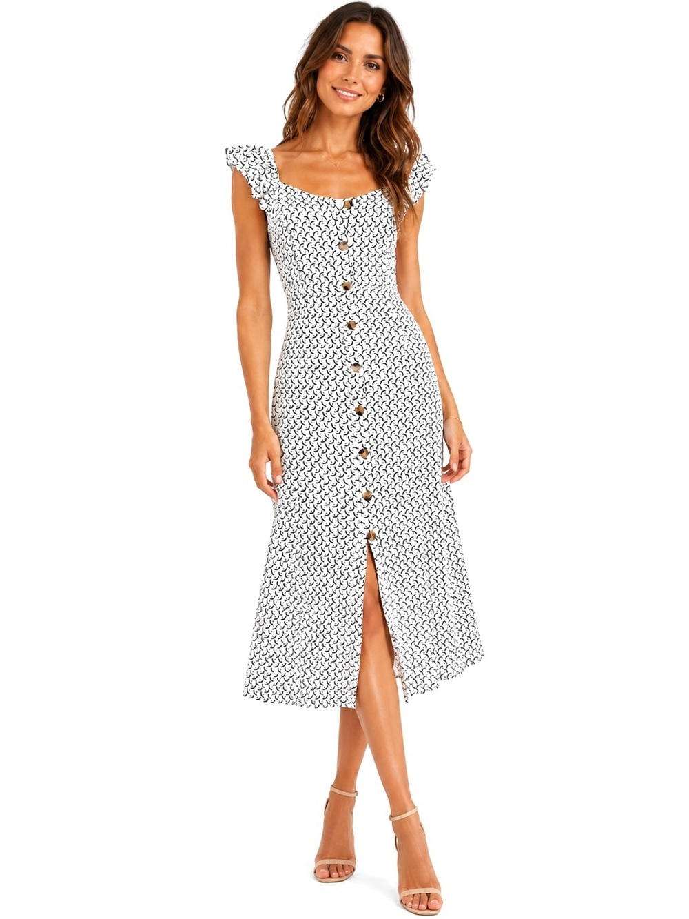 Billabong x Sincerely Jules Love Tripper midi dress ruffles cottage size S chic